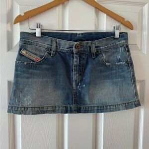 Diesel Faded Blue Mini Skirt